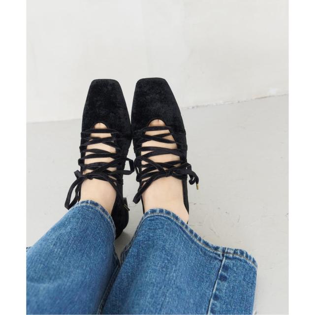 ルタロン（LE TALON）/《追加》3cmスクエアレースアップパンプス