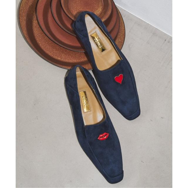 ルタロン（LE TALON）/GRISEレザーナロースクエアモチーフローファー