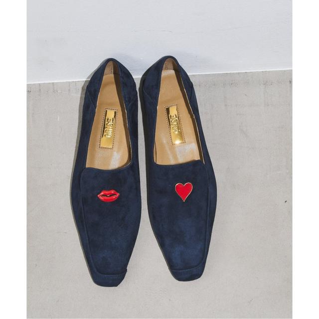 ルタロン（LE TALON）/GRISEレザーナロースクエアモチーフローファーの