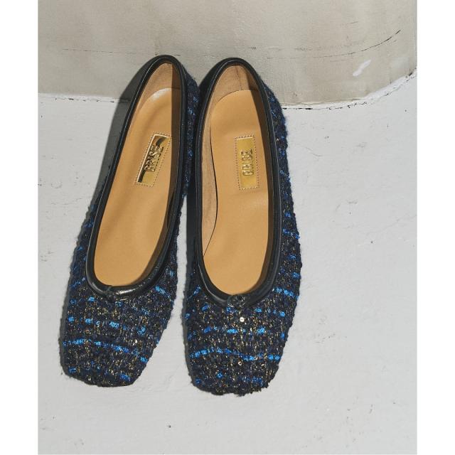 ルタロン（LE TALON）/GRISEスクエアプリーツフラット