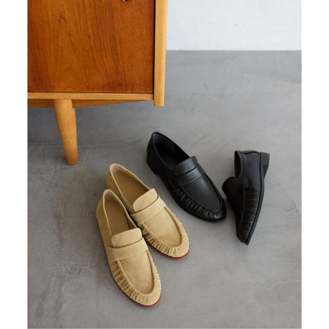 ルタロン（LE TALON）/《予約》レザーギャザーローファー