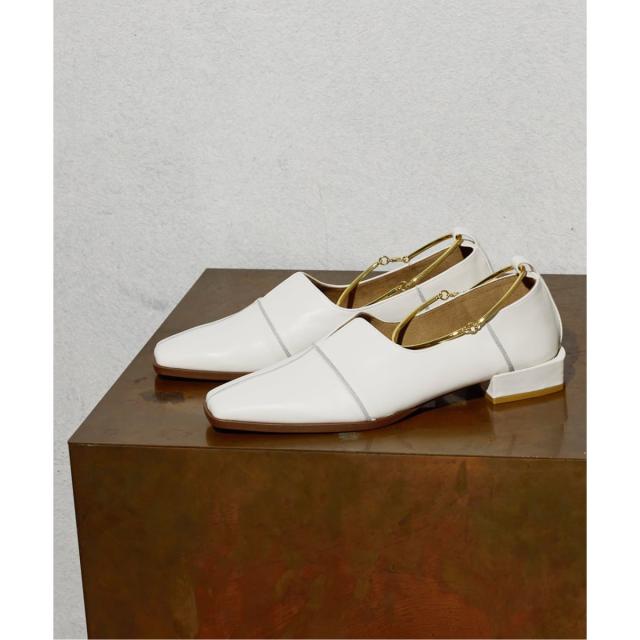 ルタロン（LE TALON）/《追加》GRISEレザースクエアクロスシームアンクルフラット