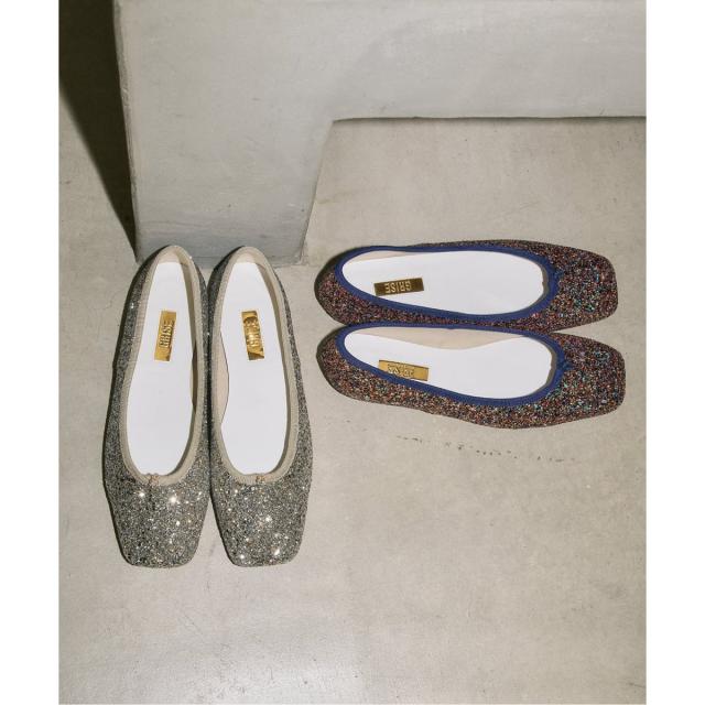 ルタロン（LE TALON）/《追加予約》GRISEスクエアグリッターフラット