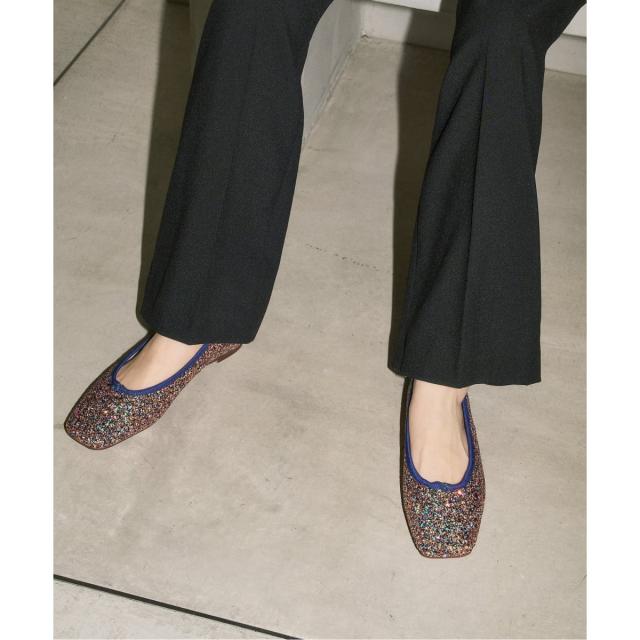 ルタロン（LE TALON）/《追加予約》GRISEスクエアグリッターフラット