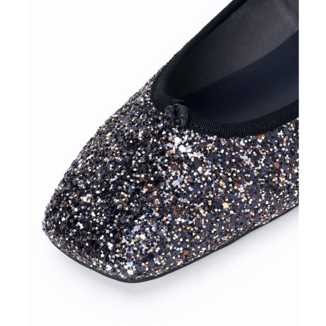 ルタロン（LE TALON）/《追加予約》GRISEスクエアグリッターフラット