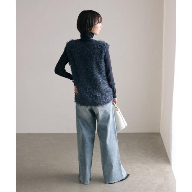 La Totalite トータリテ 【洗える】フェザーベスト ブラック 新作 洗える】フェザーベスト（ベスト）｜La Totalite（ラ トータリテ）の