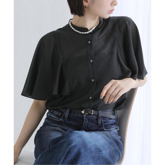 ラ トータリテ（La TOTALITE）/《WEB限定》【洗える】ケープスリーブシャツ