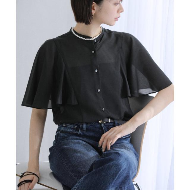 ラ トータリテ（La TOTALITE）/《WEB限定》【洗える】ケープスリーブシャツ