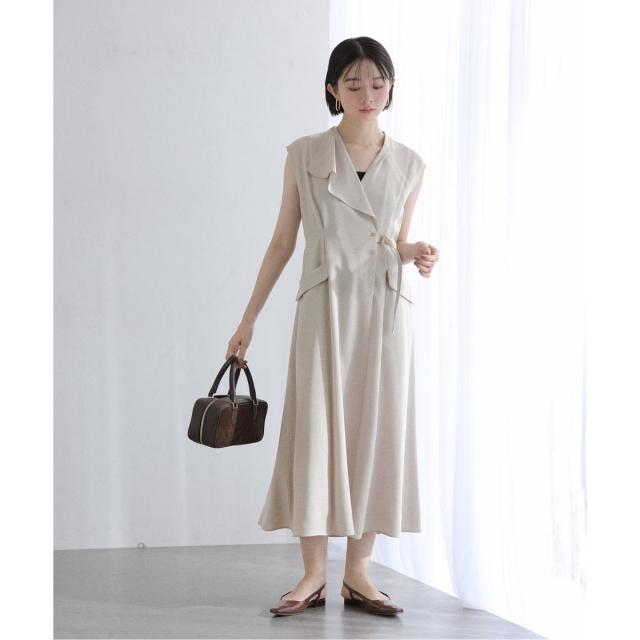 ラ トータリテ（La TOTALITE）/《追加》【洗える】アシメラペルツイルワンピース