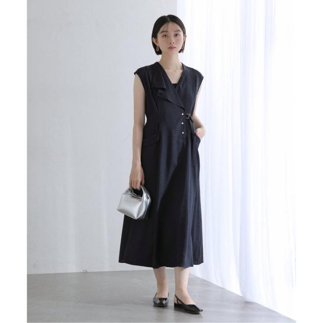 ラ トータリテ（La TOTALITE）/《追加》【洗える】アシメラペルツイルワンピース