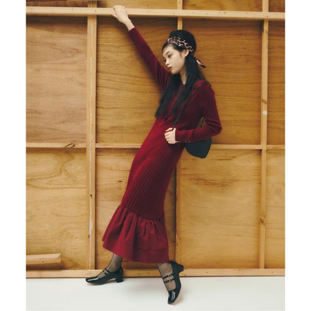 ラ トータリテ（La TOTALITE）/【洗える】裾ドッキングニットワンピース ラ トータリテ（La TOTALITE）/【洗える】裾ドッキングニットワンピース