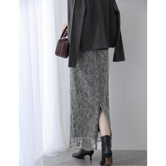 ラ トータリテ（La TOTALITE）/《WEB限定》マキシレースタイトスカート