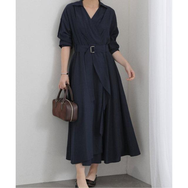 ラ トータリテ（La TOTALITE）/【洗える】カシュクールシャツワンピース