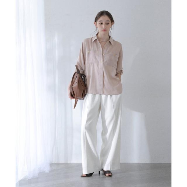 ラ トータリテ（La TOTALITE）/《追加》【洗える】シュシュSETピーチサテン起毛シャツ