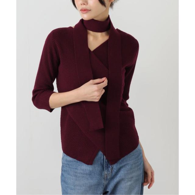 ラ トータリテ（La TOTALITE）/【洗える】リブカシュクールプルオーバー