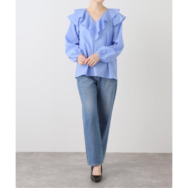 ラ トータリテ（La TOTALITE）/【洗える】フレアフリルロングスリーブブラウス