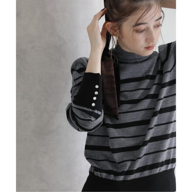 ラ トータリテ（La TOTALITE）/【洗える】ウォッシャブルウールフレンチボーダーニット