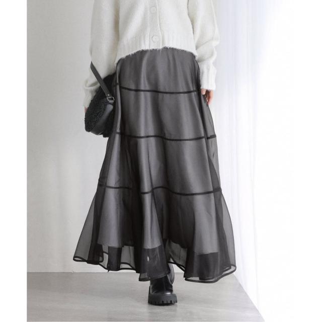 ラ トータリテ（La TOTALITE）/【洗える】パイピングシアーフレアスカート