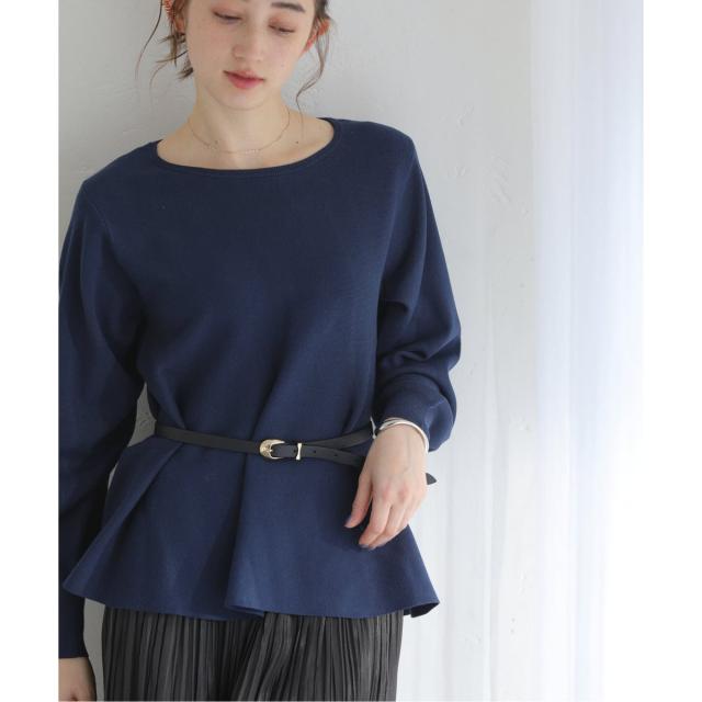 ラ トータリテ（La TOTALITE）/《予約》【洗える】ウォッシャブルペプラムニットプルオーバー