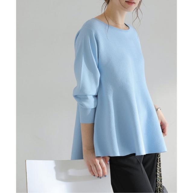 ラ トータリテ（La TOTALITE）/《予約》【洗える】ウォッシャブルペプラムニットプルオーバー