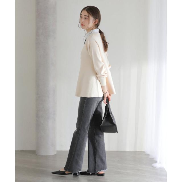 ラ トータリテ（La TOTALITE）/《予約》【洗える】ウォッシャブルペプラムニットプルオーバー