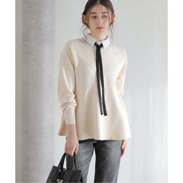 ラ トータリテ（La TOTALITE）/《予約》【洗える】ウォッシャブルペプラムニットプルオーバー