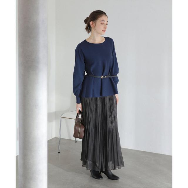 ラ トータリテ（La TOTALITE）/《予約》【洗える】ウォッシャブルペプラムニットプルオーバー