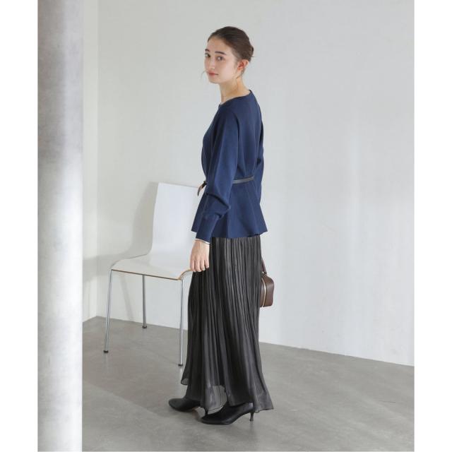 ラ トータリテ（La TOTALITE）/《予約》【洗える】ウォッシャブルペプラムニットプルオーバー