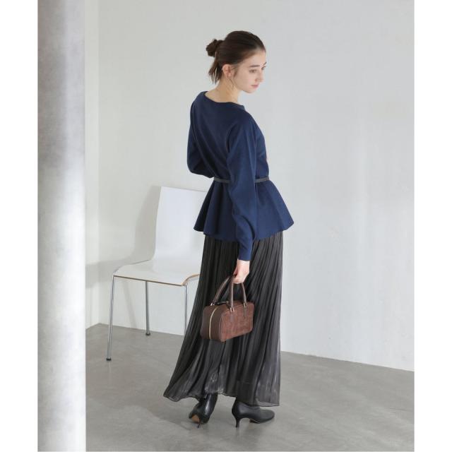 ラ トータリテ（La TOTALITE）/《予約》【洗える】ウォッシャブルペプラムニットプルオーバー