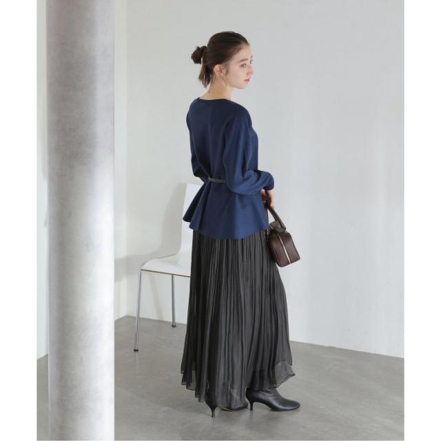 ラ トータリテ（La TOTALITE）/《予約》【洗える】ウォッシャブルペプラムニットプルオーバー