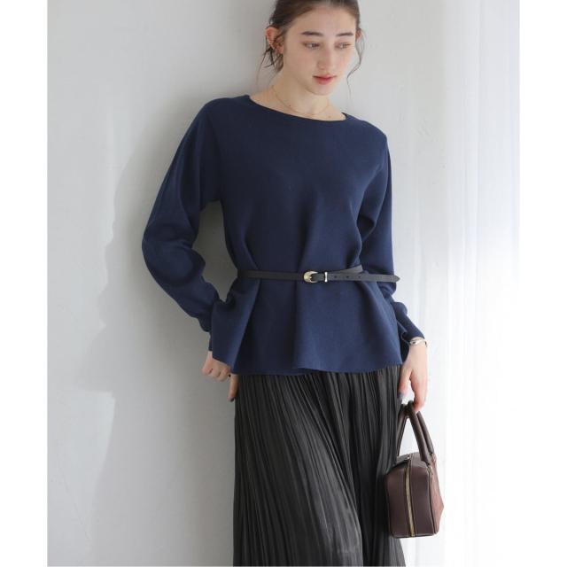 ラ トータリテ（La TOTALITE）/《予約》【洗える】ウォッシャブルペプラムニットプルオーバー