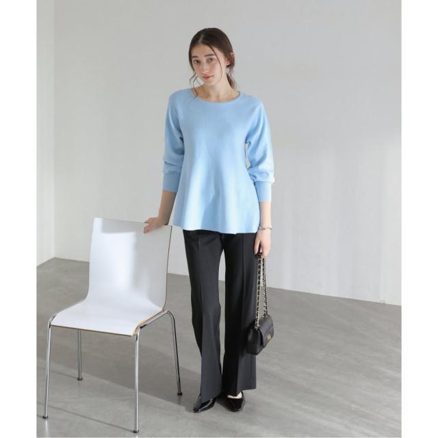 ラ トータリテ（La TOTALITE）/《予約》【洗える】ウォッシャブルペプラムニットプルオーバー