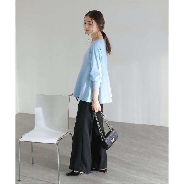 ラ トータリテ（La TOTALITE）/《予約》【洗える】ウォッシャブルペプラムニットプルオーバー