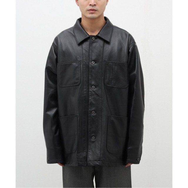 エディフィス（EDIFICE） LAMB LEATHER COVERALL JACKET