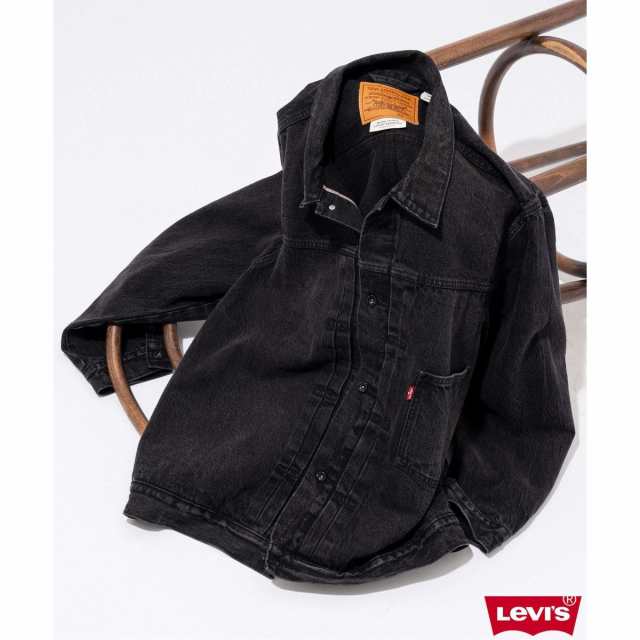 エディフィス（EDIFICE）/Levi’s(リーバイス) 30th 別注 Type 1 Trucker Jacket BLACK