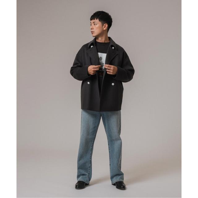 2024AW. CALMERハミルトンショートPコート roshell pコート ピーコート メルトンショート丈Pコート メンズ