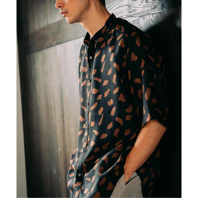 エディフィス（EDIFICE）/《追加》パターンクリスプショートスリーブバンドカラーシャツ