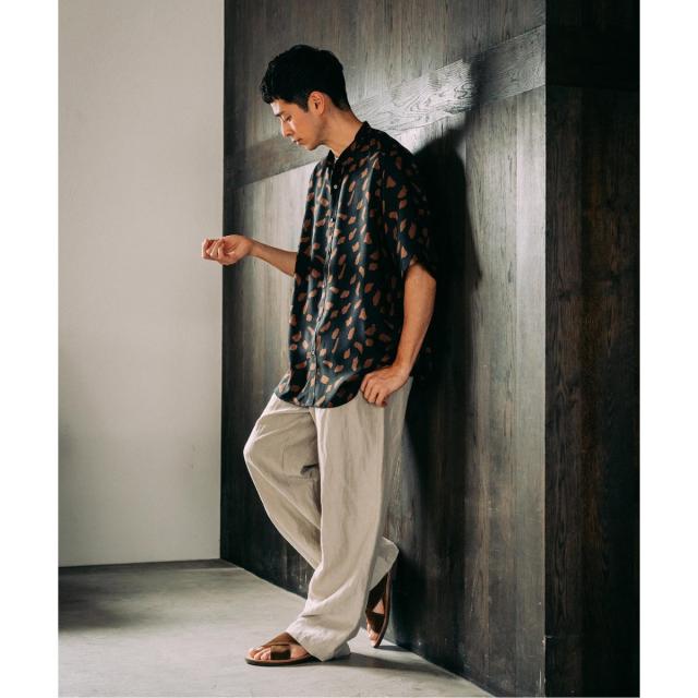 エディフィス（EDIFICE）/《追加》パターンクリスプショートスリーブバンドカラーシャツ