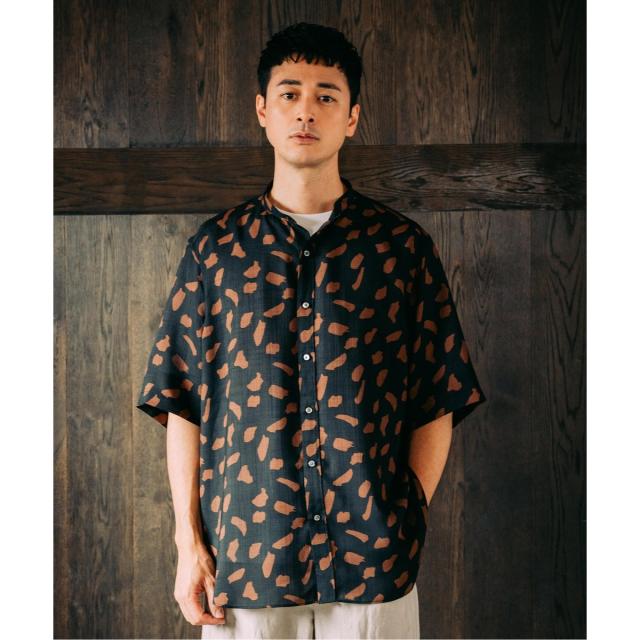エディフィス（EDIFICE）/《追加》パターンクリスプショートスリーブバンドカラーシャツ