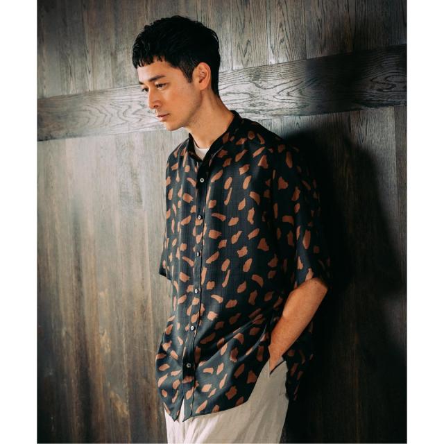 エディフィス（EDIFICE）/《追加》パターンクリスプショートスリーブバンドカラーシャツ