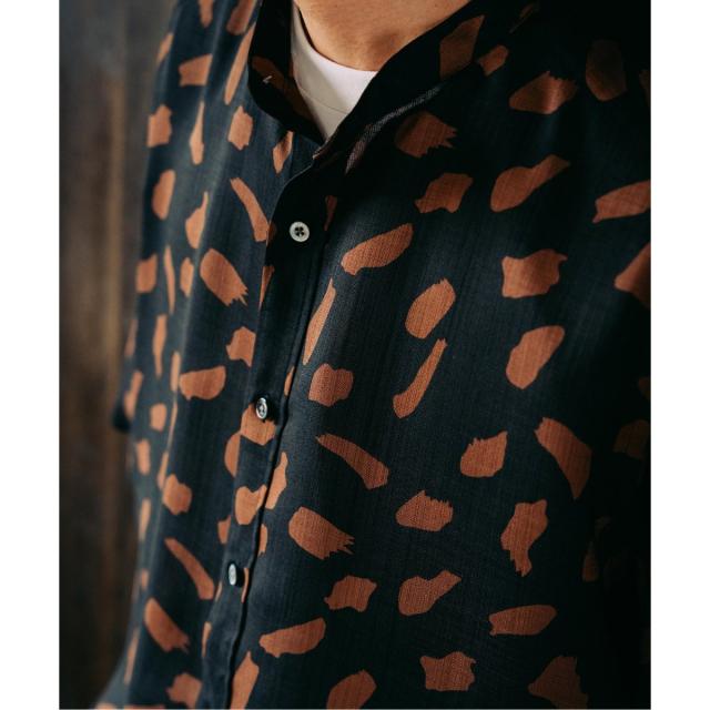 エディフィス（EDIFICE）/《追加》パターンクリスプショートスリーブバンドカラーシャツ