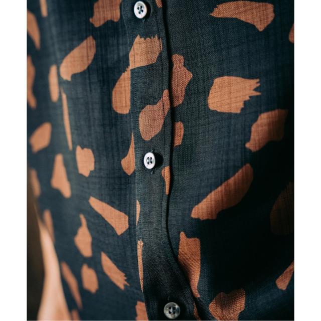 エディフィス（EDIFICE）/《追加》パターンクリスプショートスリーブバンドカラーシャツ