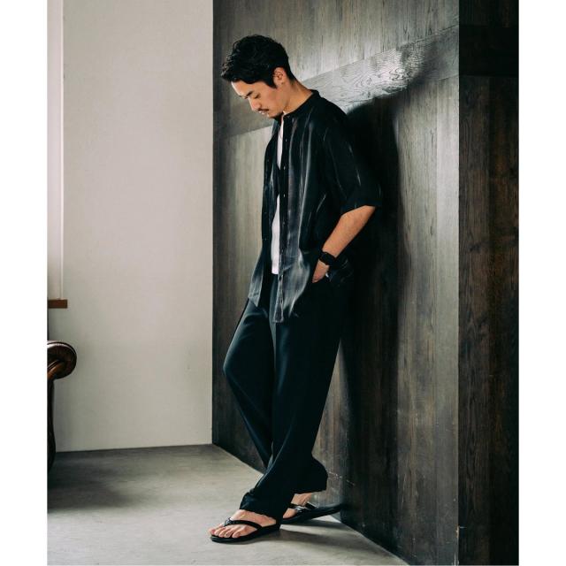 エディフィス（EDIFICE）/《追加》パターンクリスプショートスリーブバンドカラーシャツ