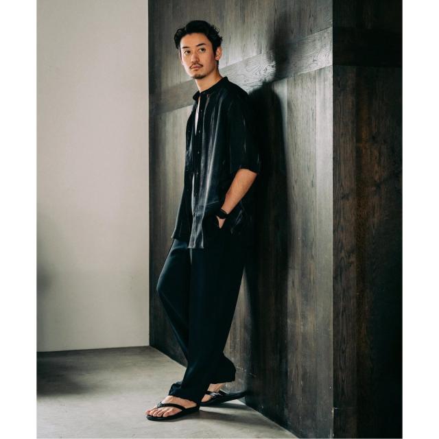 エディフィス（EDIFICE）/《追加》パターンクリスプショートスリーブバンドカラーシャツ