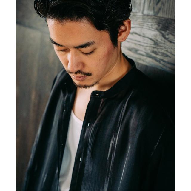 エディフィス（EDIFICE）/《追加》パターンクリスプショートスリーブバンドカラーシャツ