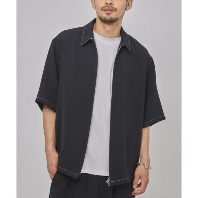 エディフィス（EDIFICE）/E． Waving Dobby ZIP シャツ