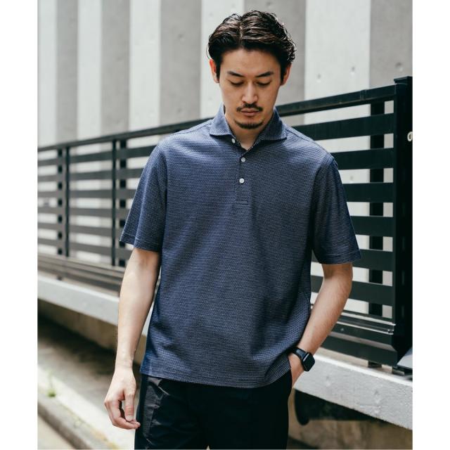 エディフィス（EDIFICE）/《追加》吸水速乾＆高通気機能 COOLMAX ハニカムボーダー ポロシャツ