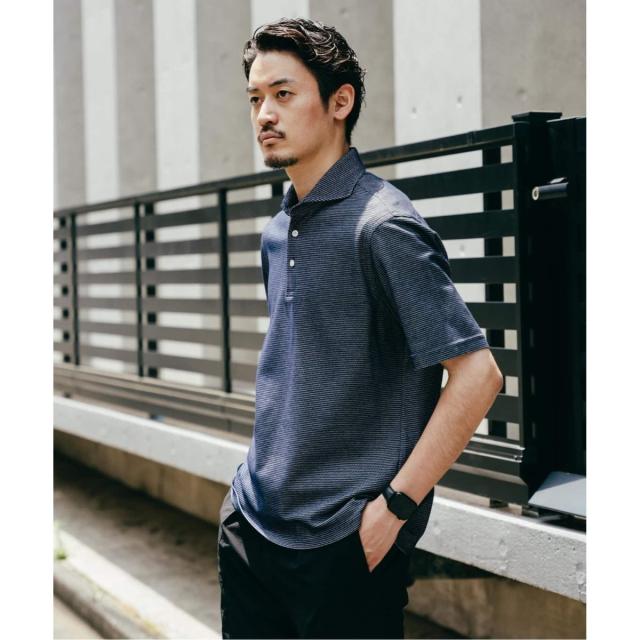 エディフィス（EDIFICE）/《追加》吸水速乾＆高通気機能 COOLMAX ハニカムボーダー ポロシャツ2