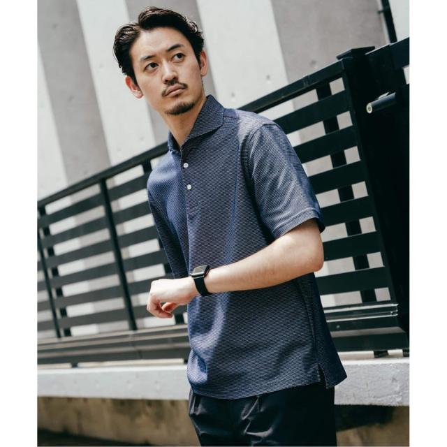 エディフィス（EDIFICE）/《追加》吸水速乾＆高通気機能 COOLMAX ハニカムボーダー ポロシャツ2