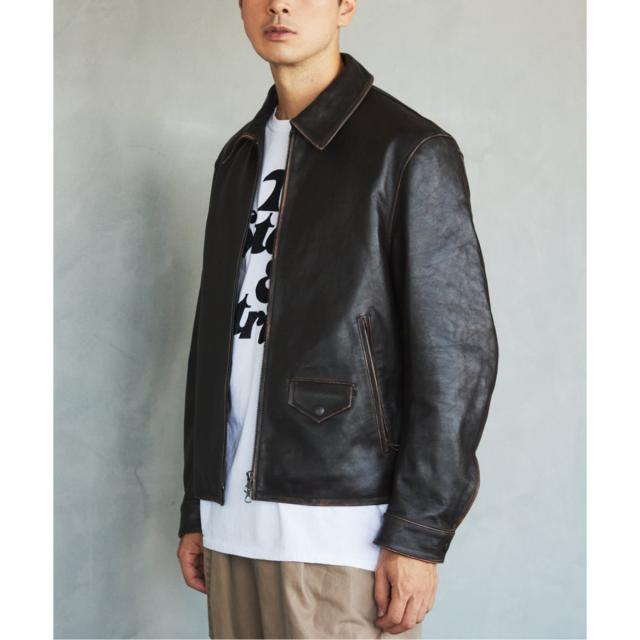 エディフィス（EDIFICE）/ラムレザー フレンチアンティーク ライダース